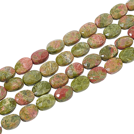 2 Strands Natural Unakite Beads Strands G-NB0004-30-1
