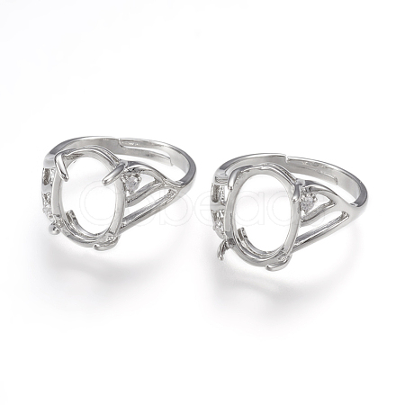 Brass Solitaire Ring Settings KK-K196-03P-1