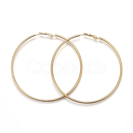 201 Stainless Steel Hoop Earrings EJEW-F188-24G-E-1