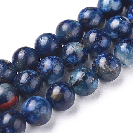 Natural Kyanite/Cyanite/Disthene Beads Strands G-D0006-C06-8mm-01-1