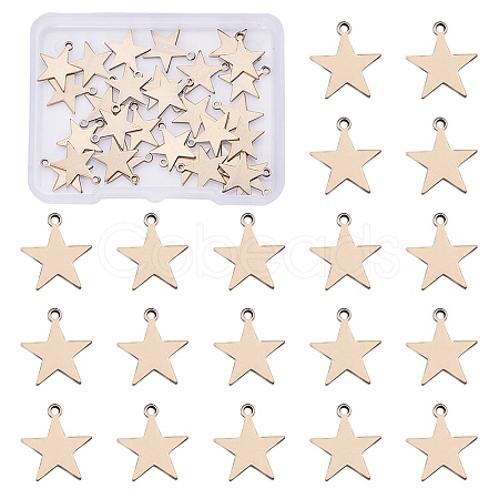 Brass Charms KK-BC0004-37AB-1