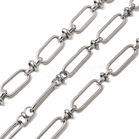 304 Stainless Steel Rectangle Link Chains CHS-Z007-22P-1