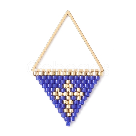 Handmade Japanese Seed Beads Pendants PALLOY-MZ00136-04-1