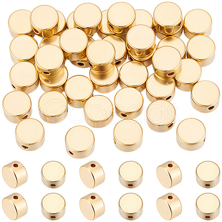 50Pcs Brass Beads KK-BBC0027-40G-1