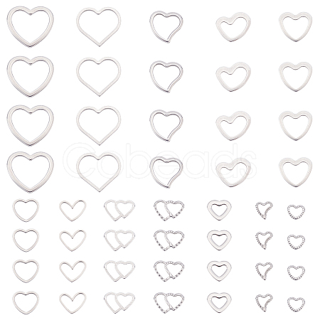 48Pcs 12 Style 304 Stainless Steel and 201 Stainless Steel 
Linking Rings STAS-PH0004-23-1