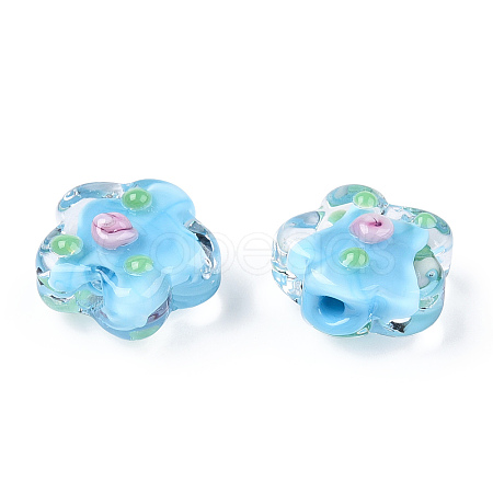 Handmade Bumpy Lampwork Beads LAMP-N024-04E-1