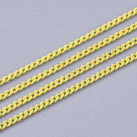 Spray Painted Brass Curb Chains CHC-S007-02B-1