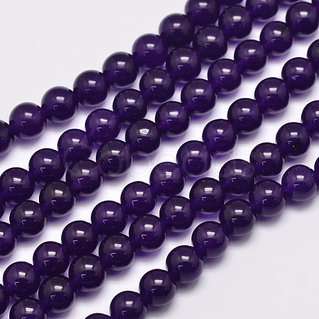 Natural Malaysia Jade Bead Strands G-A146-8mm-A01-1