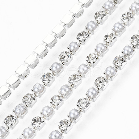 Brass Rhinestone Strass Chains CHC-T011-SS6.5-01S-1