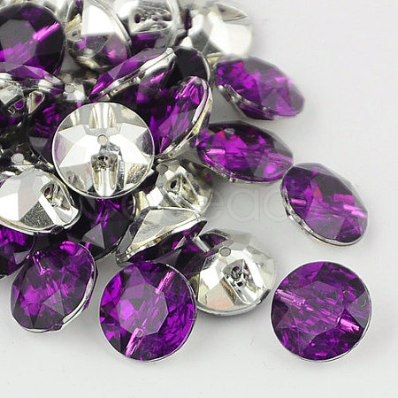 Taiwan Acrylic Rhinestone Buttons BUTT-F020-25mm-05-1