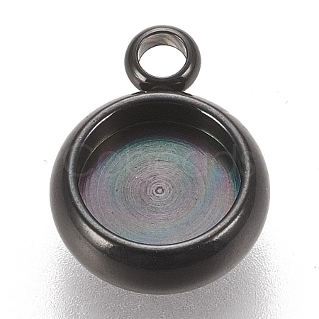 304 Stainless Steel Pendant Cabochon Settings X-STAS-K202-03B-B-1