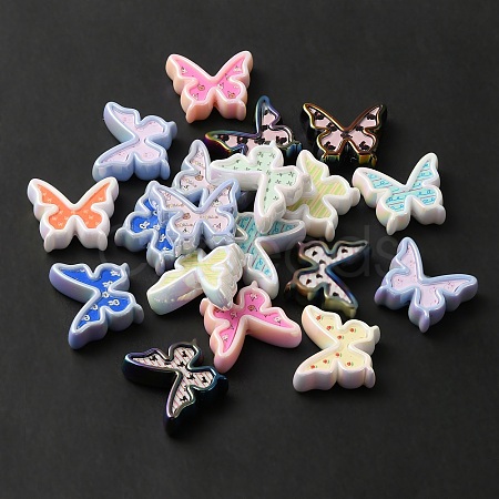 UV Plating Acrylic Beads MACR-M025-14-1