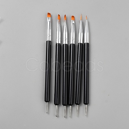 6Pcs Acrylic Double Head Nail Art Dotting Tools MRMJ-WH20015-06-1