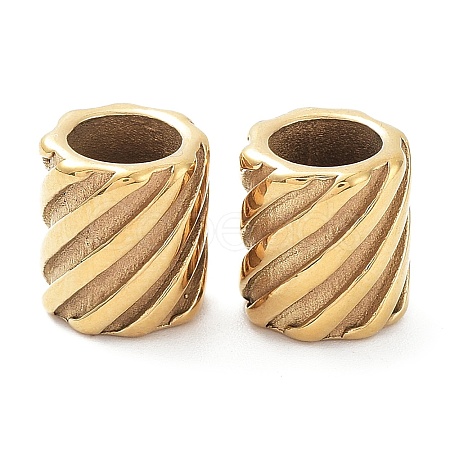 Ion Plating(IP) 304 Stainless Steel European Beads STAS-B011-07G-1