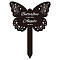 Acrylic Garden Stake, Ground Insert Decor, for Yard, Lawn, Garden Decoration, Butterfly with Memorial Words, Butterfly, 205x145mm