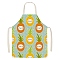 Easter Theme Flax Sleeveless Apron, with Double Shoulder Belt, Light Green, 700x600mm