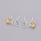 Transparent U Type Painless Prevent Allergy Resin Ear Clip, with Stainless Steel Findings, Real 18K Gold Plated, 11x10.5x3mm, Hole: 1.4mm