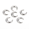 Non-Tarnish 304 Stainless Steel Beads, No Hole/Undrilled, Double Horn/Crescent Moon, Stainless Steel Color, 17.2x15.7x3mm