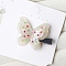 Butterfly Shape Cellulose Acetate Alligator Hair Clips, Hair Accessories for Girl Thick Hair, White, 40x35x10mm