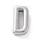 Alloy Letter Slide Charms, Platinum, Letter.D, 20.5~21x6~10.5x6.5mm, Hole: 17.5~18x2.5mm