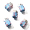 Handmade Porcelain Beads, Bear, Light Sky Blue, 18~18.5x11.5~12x10.5~11.5mm, Hole: 1.8~2mm