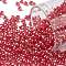 TOHO Round Seed Beads, Japanese Seed Beads, (109C) Dark Ruby Transparent Luster, 8/0, 3mm, Hole: 1mm, about 222pcs/10g