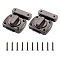 Zinc Alloy Latch Lock Set, with Screws, Gunmetal, 64.5~65x20.5~80x12.5~24mm,, Hole: 4~4.5mm