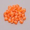 Transparent Acrylic Beads, with Enamel, Heart, Dark Orange, 6.5x6.5x4.5mm, Hole: 1mm, 100pcs/bag