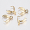 201 Stainless Steel Pendant Pinch Bails, Golden, 11x8x3mm, Hole: 2.5mm