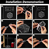 Adjustable Plastic Assembled Action Figure Display Holders with Hexagon Bases DIY-WH0043-157B-3