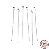 Anti-Tarnish Rhodium Plated 925 Sterling Silver Flat Head Pins STER-M117-03C-P-1