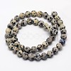 Natural Dalmatian Jasper Beads Strands X-G-D685-8mm-2