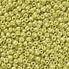 6/0 Opaque Colors Lustered Round Glass Seed Beads X-SEED-A012-4mm-122-2