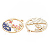Alloy Enamel Pendants X-ENAM-S126-112-NR-3