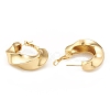 Rack Plating Brass Twist Ring Hoop Earrings for Women EJEW-L231-70G-3