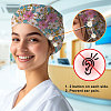 2Pcs 2 Styles Cotton Adjustable Printed Bouffant Hats Working Caps for Women Men AJEW-DR0002-26B-4