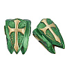 2Pcs Brass European Beads KK-DC0005-18G-1