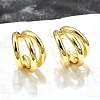Brass Half Hoop Earrings EJEW-A056-09G-4