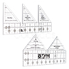 2Pcs 2 Style Acrylic Quilting Rulers DIY-AR0002-56-1