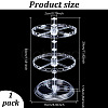 2-Tier Rotatable Round Plastic Earring Display Stands EDIS-WH0032-23-3