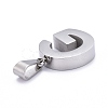 Non-Tarnish 304 Stainless Steel Letter Pendants STAS-H127-G-P-3