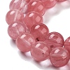 Cherry Quartz Glass Beads Strands G-B077-A06-02-4