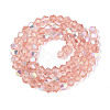 AB Color Plated Transparent Glass Beads Strands GLAA-G127-01-02E-3