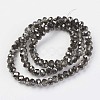 Electroplate Transparent Glass Beads Strands EGLA-A034-T2mm-P18-2