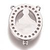 Brass Micro Pave Clear Cubic Zirconia Chandelier Component Links ZIRC-L075-77A-P-2