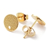 201 Stainless Steel Flat Round Stud Earring Findings STAS-K259-18B-G-2