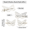 12Pcs 2 Styles Iron Alligator Hair Clips for Women Girls PHAR-SP0001-28B-2