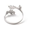 Non-Tarnish 304 Stainless Steel Open Cuff Rings RJEW-Q808-02B-P-3