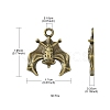 Tibetan Style Alloy Pendants TIBE-YW0001-02AB-4