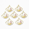 Alloy Enamel Pendants X-ENAM-S122-012-NR-2